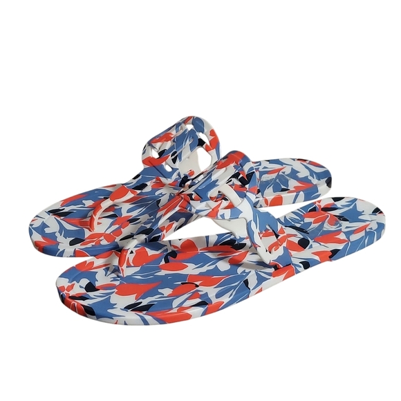 Ralph Lauren Audrie Floral Logo Front Jelly Sandals - Picture 3 of 16